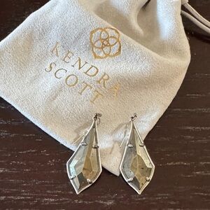 Kendra Scott Stone with Silver Geometric Earrings